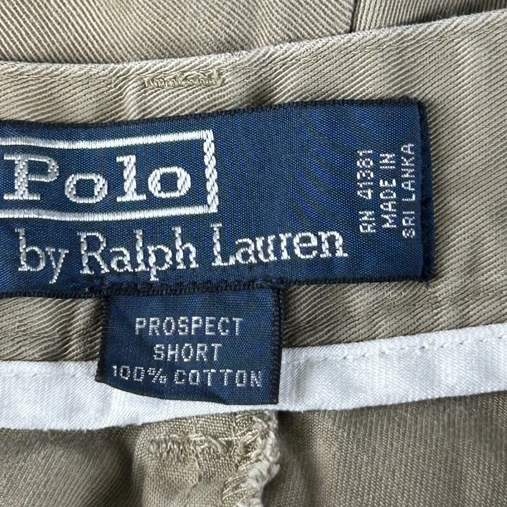 VTG Polo Ralph Lauren Men's Prospect Shorts Sz 40 Dark Khaki Chino 9